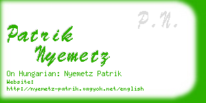 patrik nyemetz business card